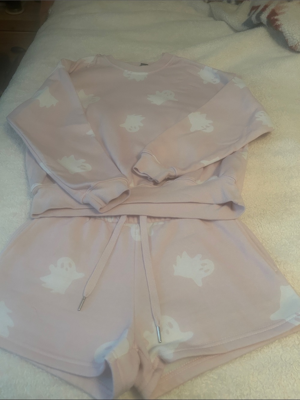 Pink Ghost Print Pajama/Lounge Set